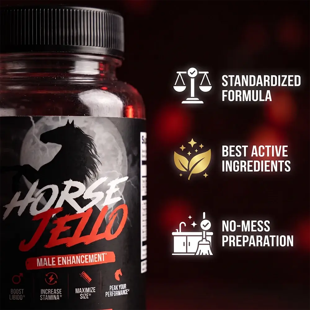 A jar of HorseJello on a nightstand at dawn